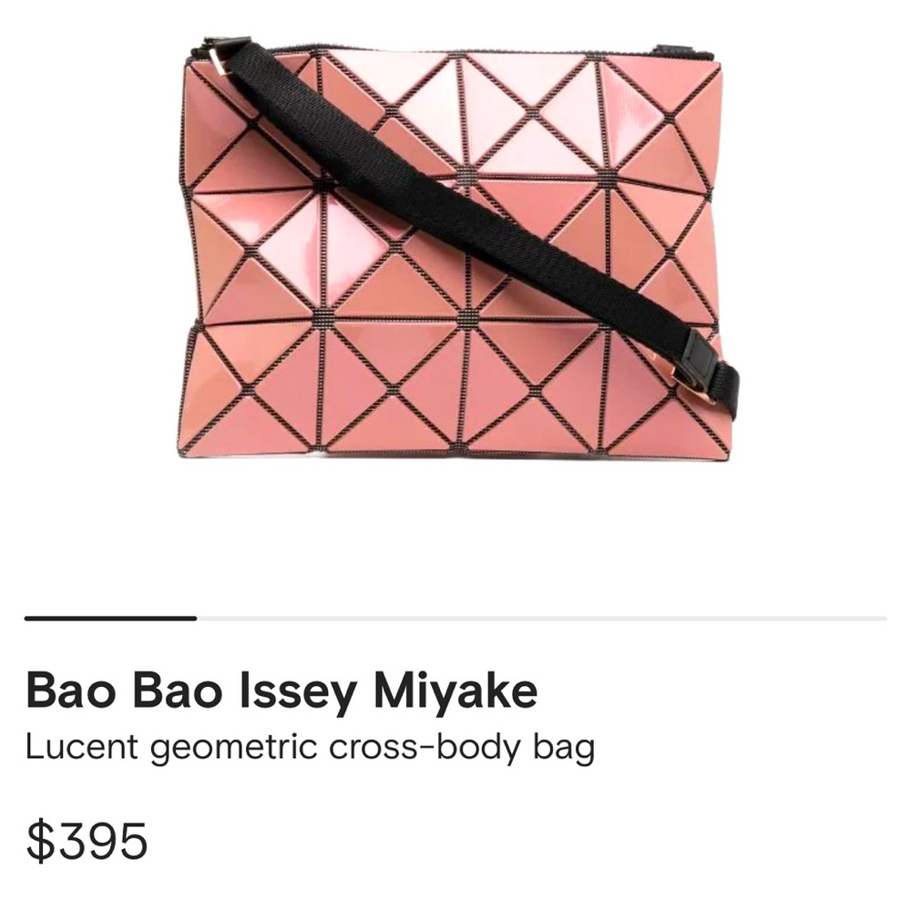 Bao Bao Issey Miyaki Lucent Geometric Cross Body Bag, Pink Opalescent NWT IN BOX